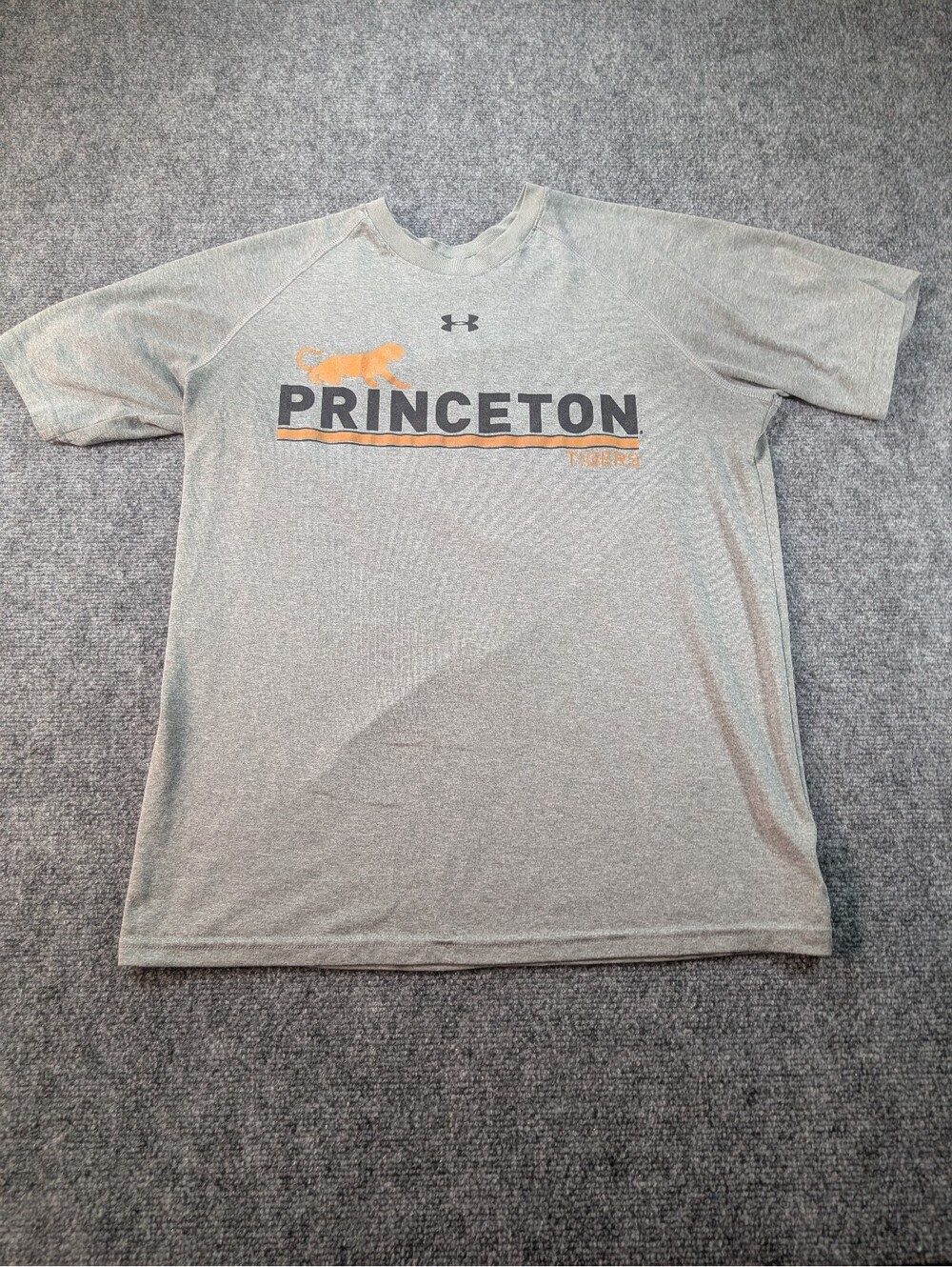 Under Armour Princeton Tigers Men's Small Gray Athletic T-Shirt Dry Fit